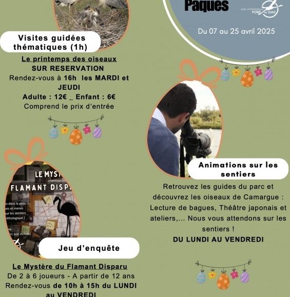 Parc Ornithologique – Vacances de Pâques