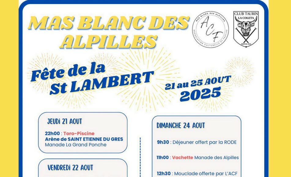 Fête de la Saint Lambert à Mas Blanc les Alpilles
