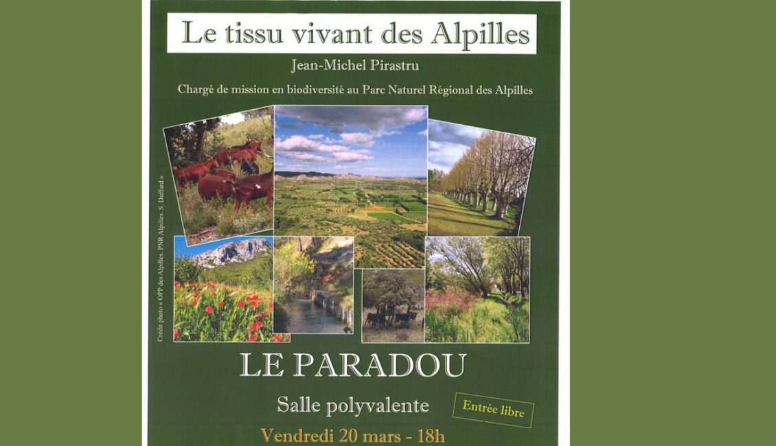 Conférence « Le tissu vivant des Alpilles » à Paradou