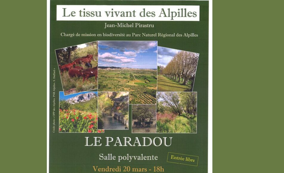 Conférence « Le tissu vivant des Alpilles » à Paradou