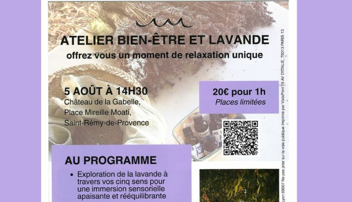 Atelier bien-être et lavance à Saint-Rémy-de-Provence