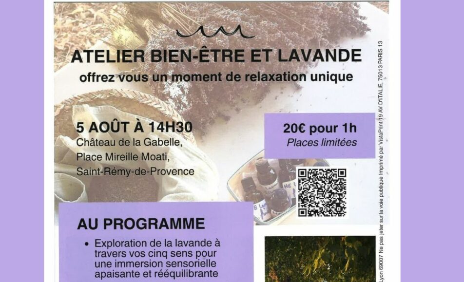 Atelier bien-être et lavance à Saint-Rémy-de-Provence