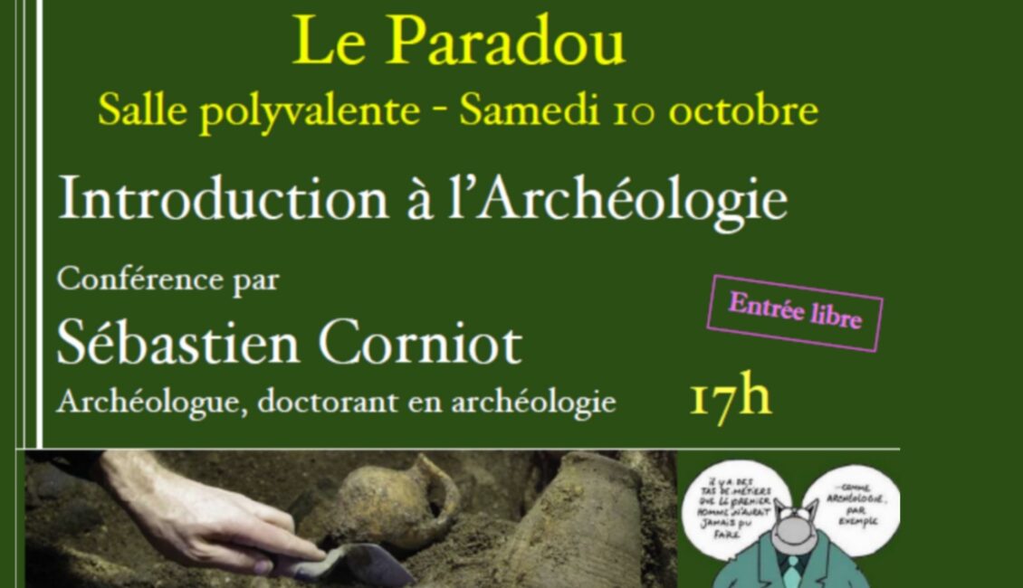 Conférence « Introduction à l’archéologie » à Paradou