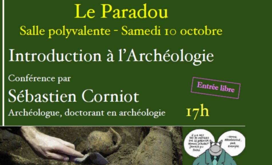 Conférence « Introduction à l’archéologie » à Paradou